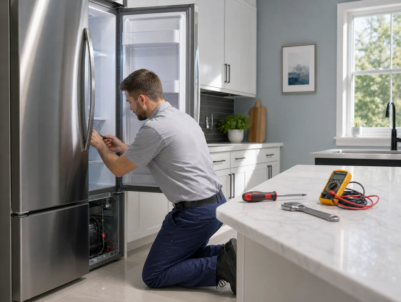 Certified data protection and customer privacy safeguards for appliance repair services